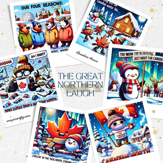 Canadian Winter Fun Series Magnets - 6 Pcs