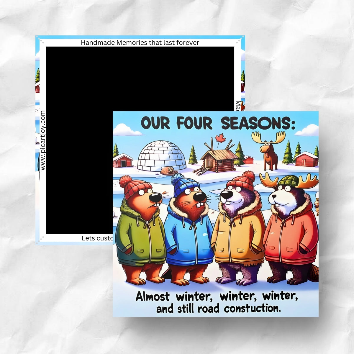 Canadian Winter Fun Series Magnets - 6 Pcs