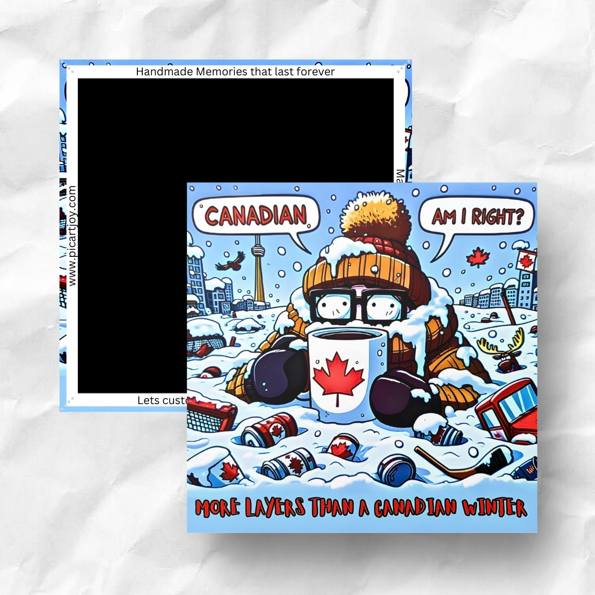 Canadian Winter Fun Series Magnets - 6 Pcs